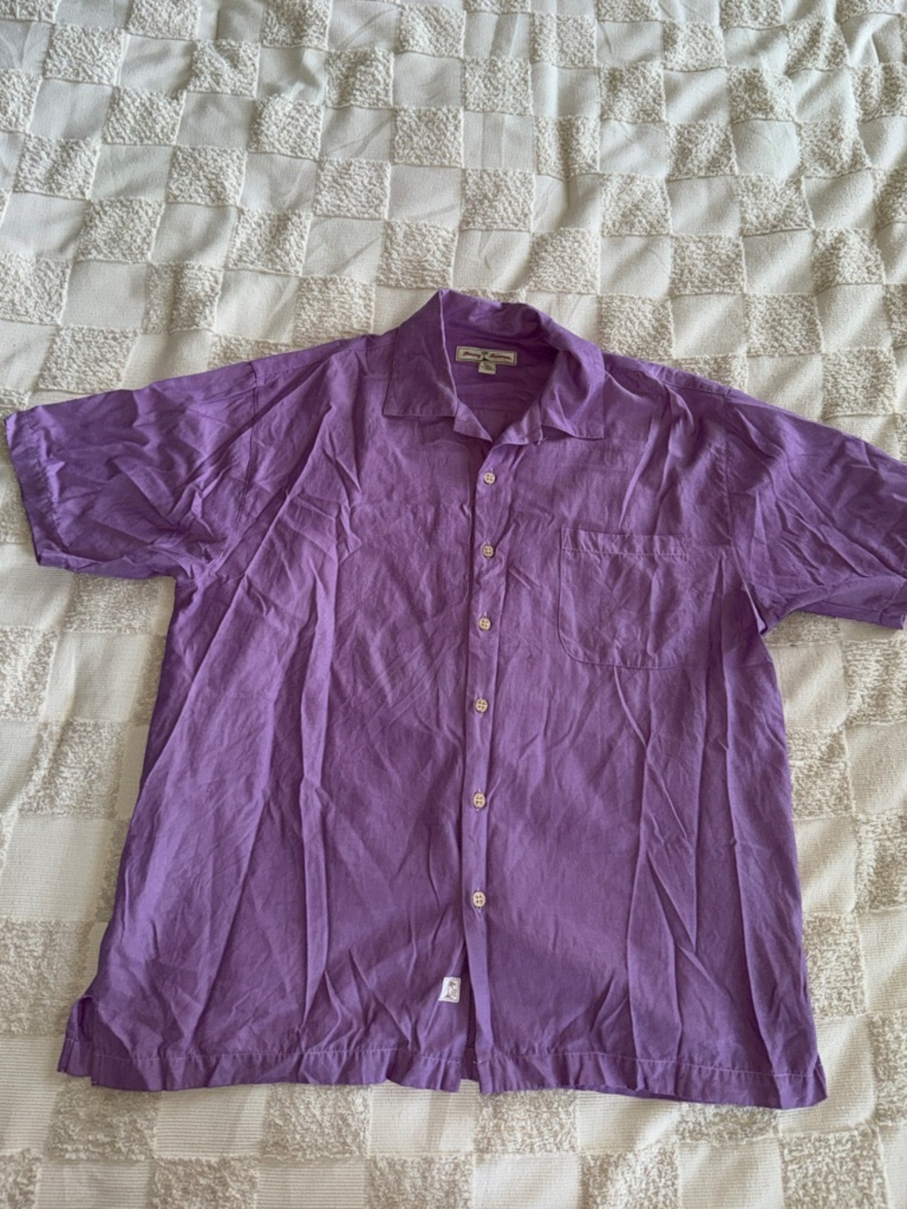 Tommy Bahama “Daily Double” Embroidered Silk Camp Shirt size XL